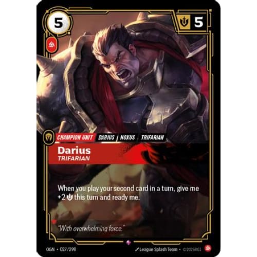 Darius - Trifarian (027/298) - Origins Foil - Single