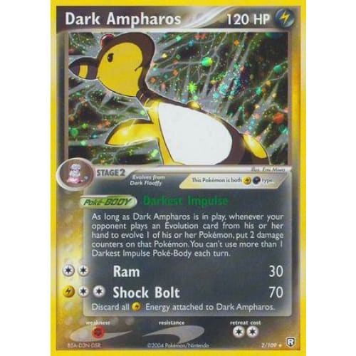 Dark Ampharos (002/109) Holo Rare Holofoil - Single