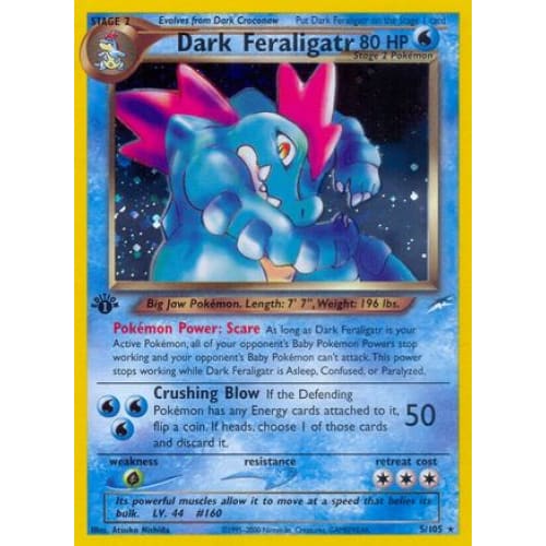 Dark Feraligatr (005/105) Holo Rare 1st Edition Holofoil