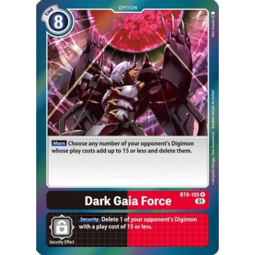 Dark Gaia Force - BT8-105 - Rare Foil - Single