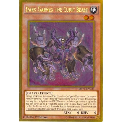 Dark Garnex the Cubic Beast - MVP1-ENG33 Gold Rare