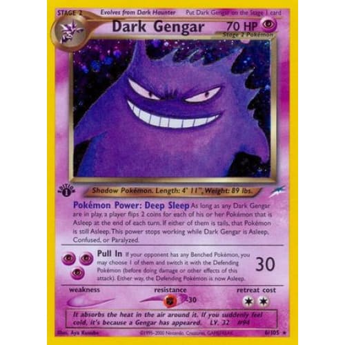 Dark Gengar (006/105) Holo Rare Unlimited Holofoil - Single