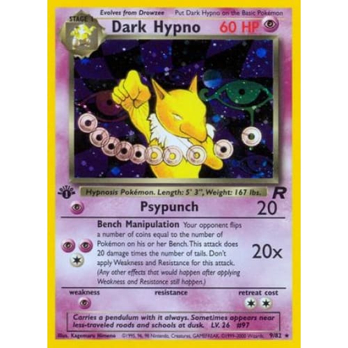 Dark Hypno (009/082) Holo Rare Unlimited Holofoil - Single