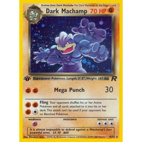 Dark Machamp (010/082) Holo Rare Unlimited Holofoil - Single