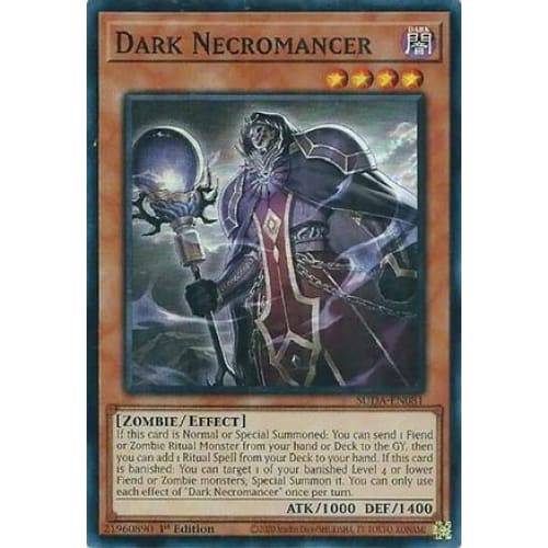Dark Necromancer - SUDA-EN081 Super Rare 1st Edition