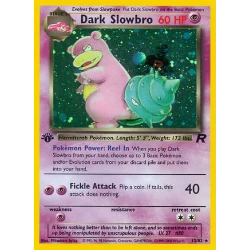 Dark Slowbro (012/082) Holo Rare Unlimited Holofoil - Single