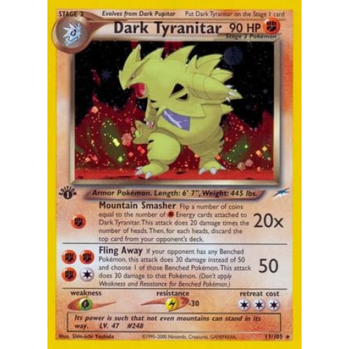 Dark Tyranitar (011/105) Holo Rare Unlimited Holofoil