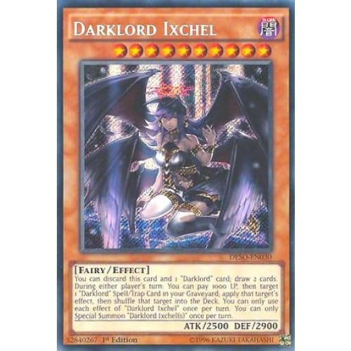 Darklord Ixchel (DESO-EN030) Secret Rare 1st Edition
