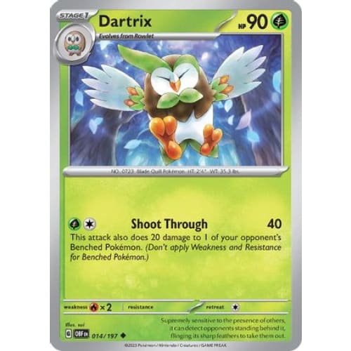 Dartrix (014/197) Uncommon Reverse Holofoil - Single