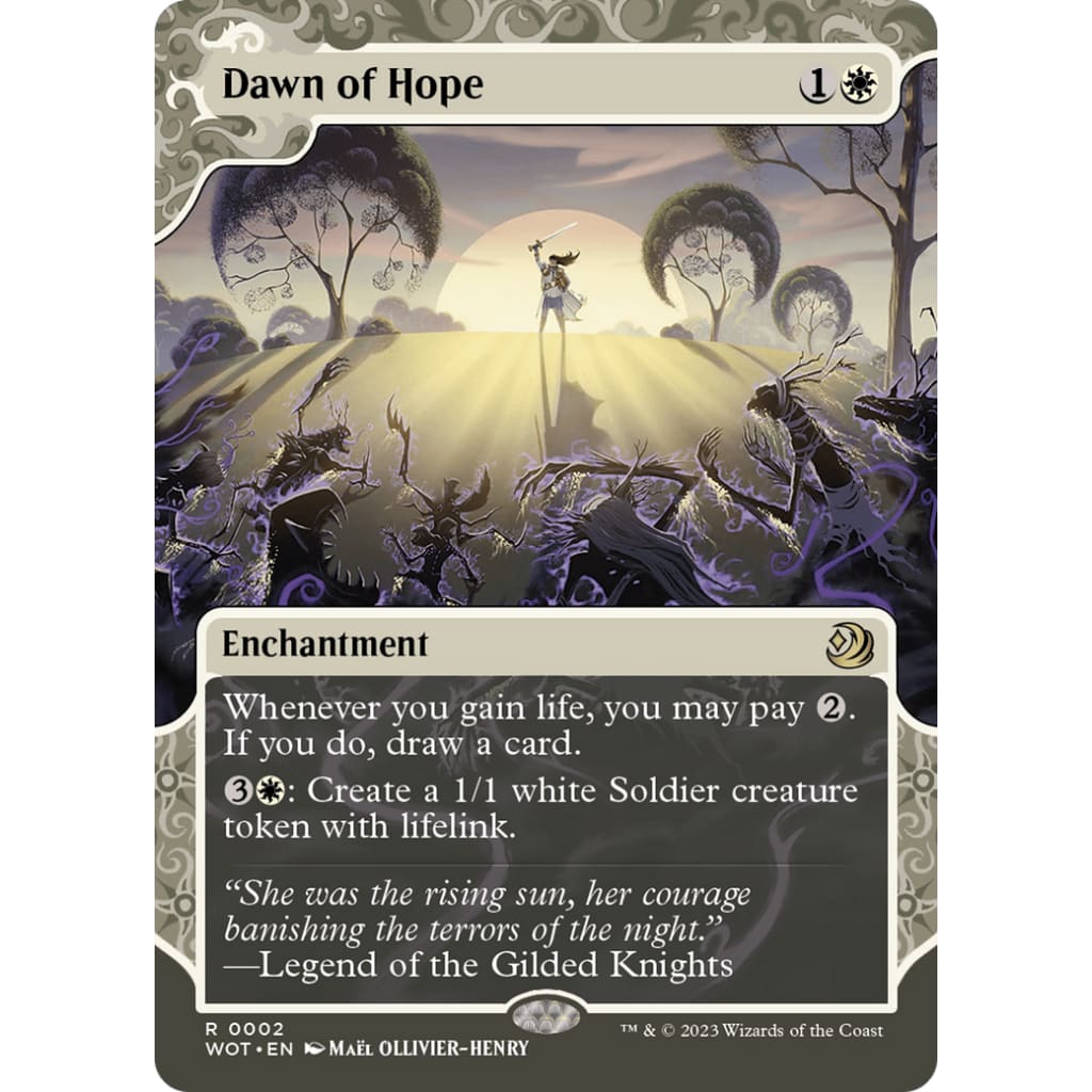 Dawn of Hope (WOT-002): (Showcase) (Borderless) - Single