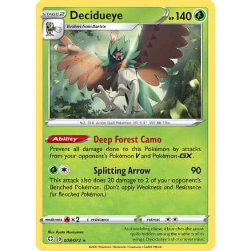 Decidueye (8) Holo Rare Reverse Holofoil - Single