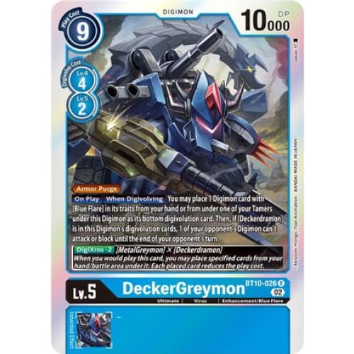 DeckerGreymon - BT10-026 - Rare Foil - Single
