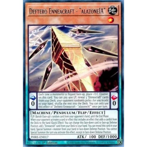 Deftero Enneacraft - ’alazoneIA’ - PHRE-EN017 Rare 1st