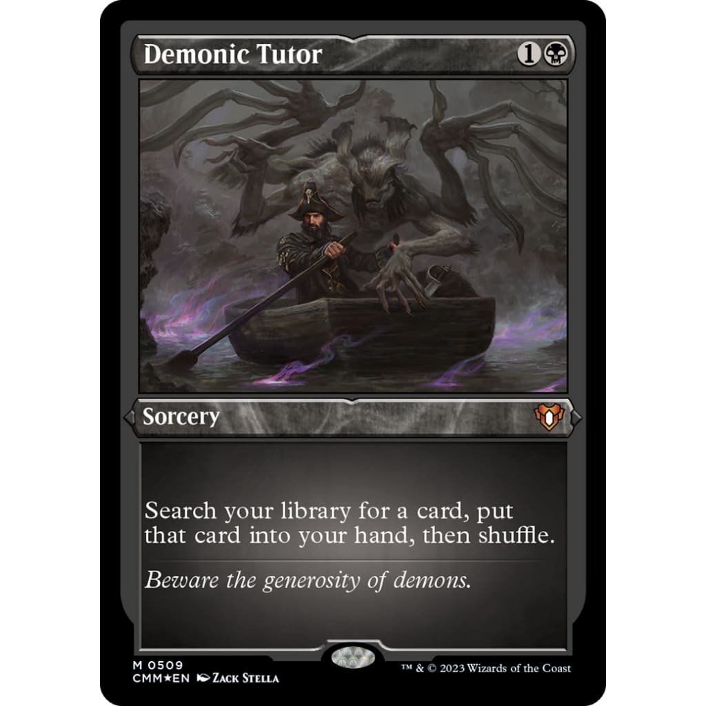 Demonic Tutor (CMM-509) Etched Foil - Single