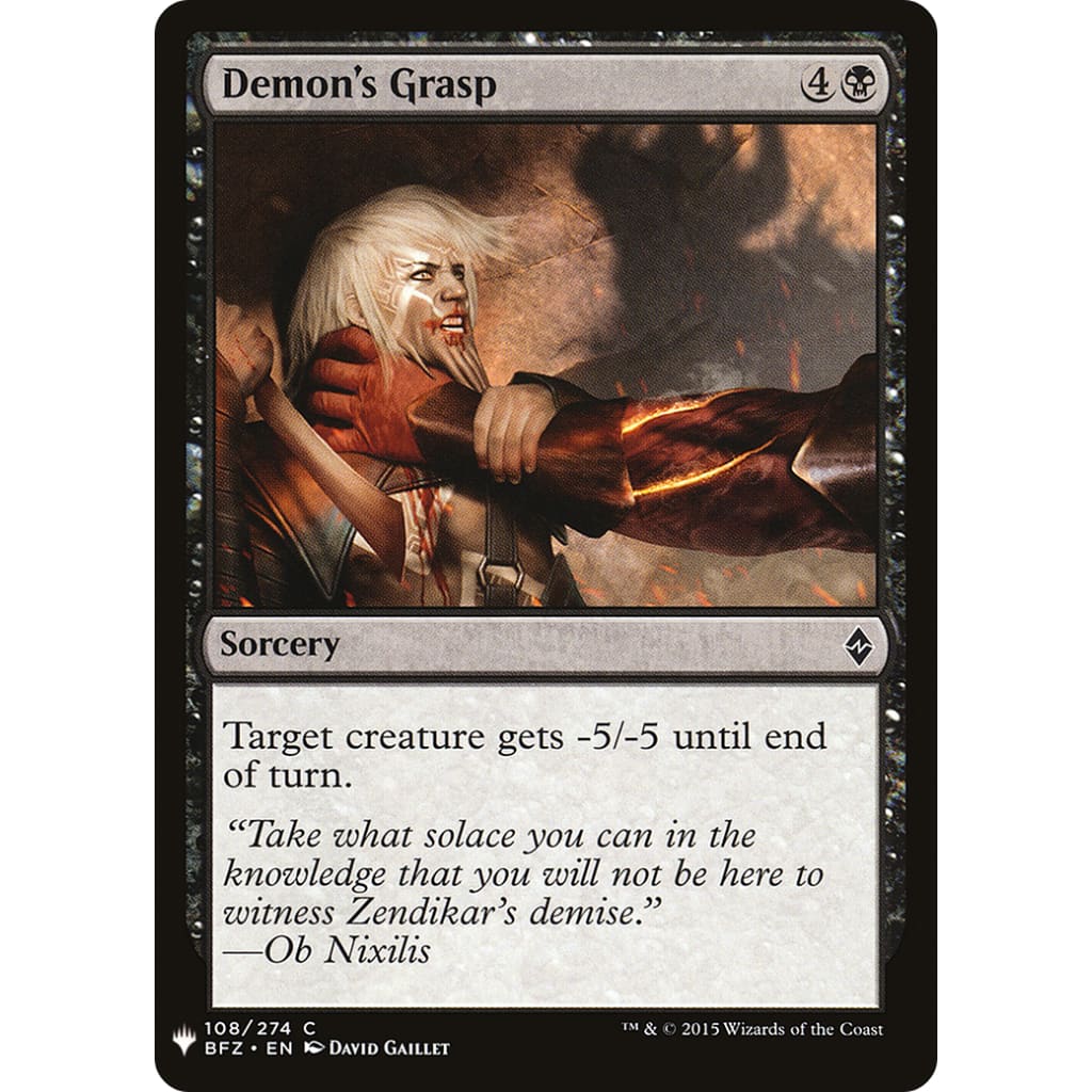 Demon’s Grasp (PLST-BFZ-108) - Single