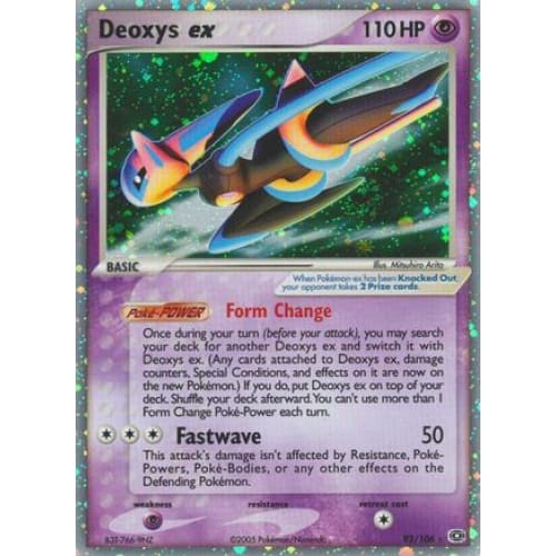 Deoxys ex (093/106) Holo Rare Holofoil - Single