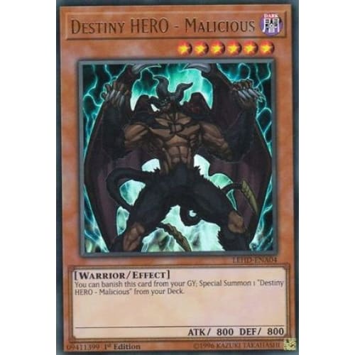 Destiny HERO - Malicious (UR) (LEHD-ENA04) Ultra Rare 1st