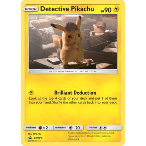 Detective Pikachu (SM194/248) Promo Holofoil - Single