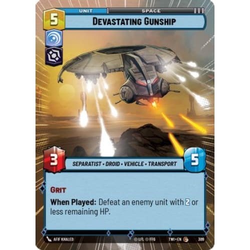Devastating Gunship (Hyperspace) (309) Foil - Single