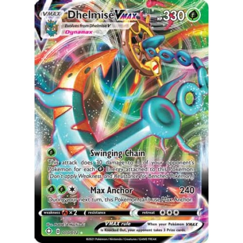 Dhelmise VMAX (010/072) Holo Rare Holofoil - Single