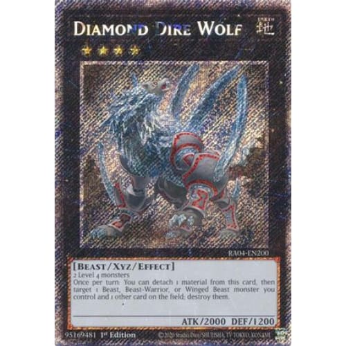 Diamond Dire Wolf (Platinum Secret Rare) - RA04-EN200