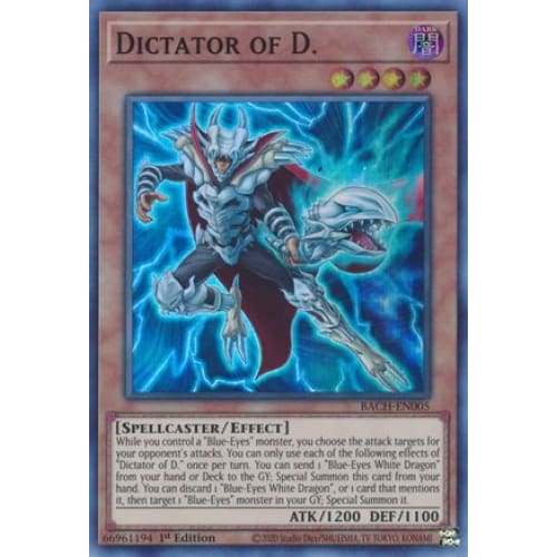 Dictator of D. (BACH-EN005) Super Rare 1st Edition - Single