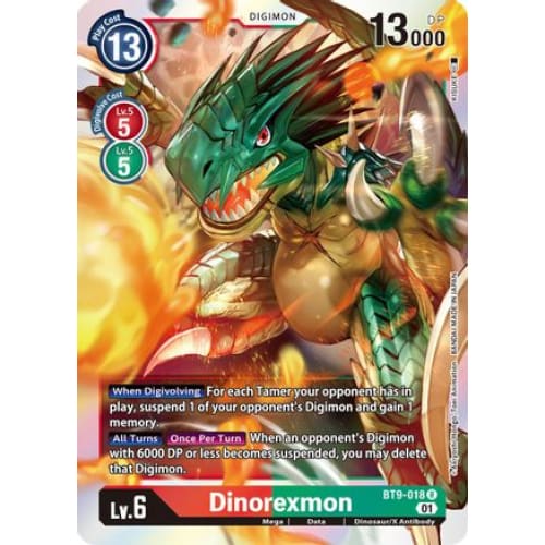 Dinorexmon - BT9-018 - Rare - Single