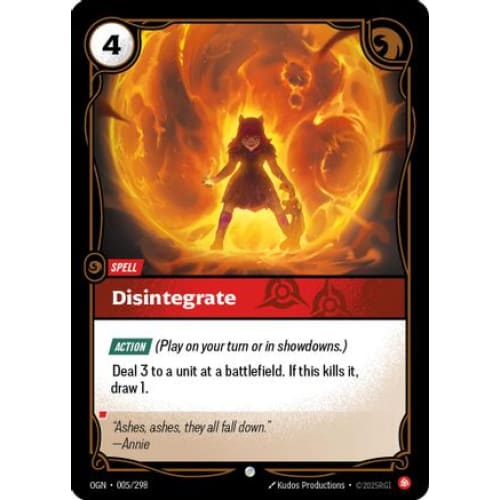 Disintegrate (005/298) - Origins - Single
