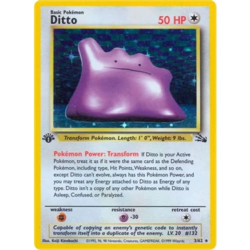 Ditto (003/062) Holo Rare Unlimited Holofoil - Single