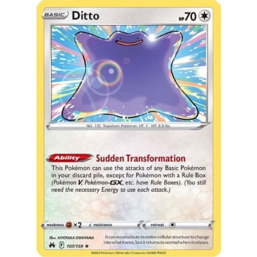 Ditto (107) Holo Rare Reverse Holofoil - Single