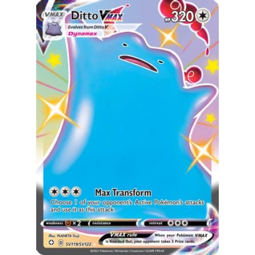 Ditto VMAX (SV119/122) Holo Rare Holofoil - Single