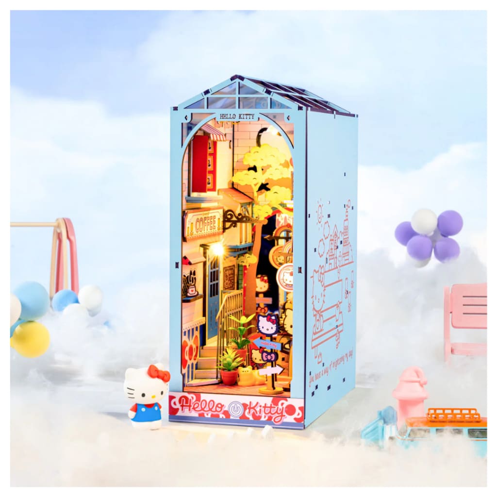 DIY Miniature Book Nook Kit Hello Kitty® Town Square
