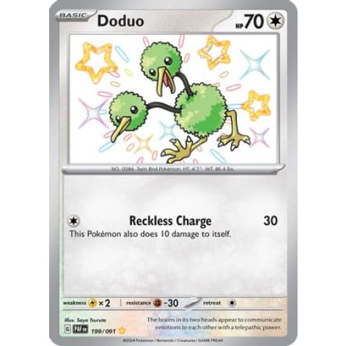 Doduo (199) Shiny Rare Holofoil - Single