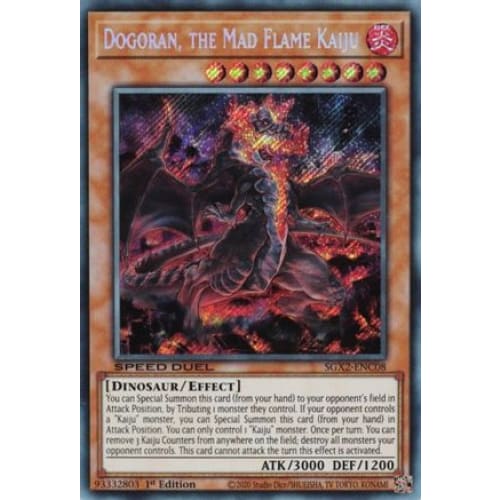 Dogoran the Mad Flame Kaiju (Secret Rare) (SGX2-ENC08)