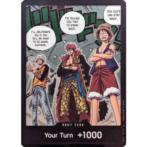 DON!! Card (Trafalgar Law Eustass Kid and Monkey.D.Luffy)