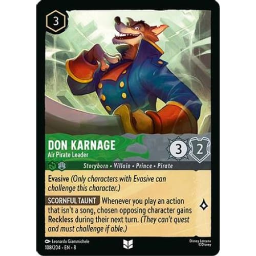 Don Karnage - Air Pirate Leader (108/204) - Reign of Jafar