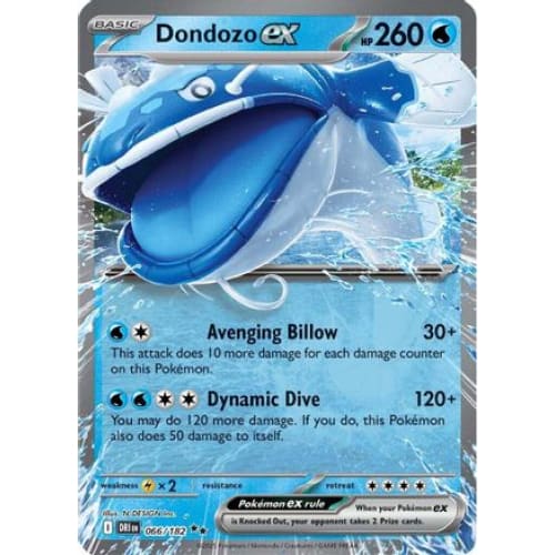 Dondozo ex - 066/182 (66) Double Rare Holofoil - Single