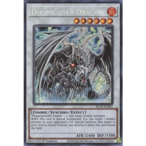 Doomkaiser Dragon - BLCR-EN081 Secret Rare 1st Edition