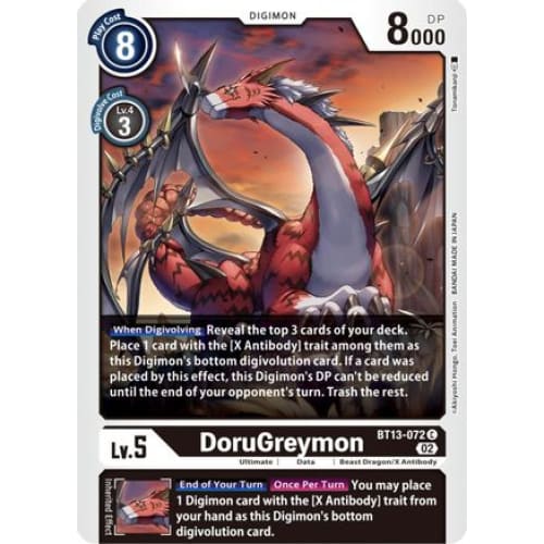 DoruGreymon - BT13-072 - Common - Single