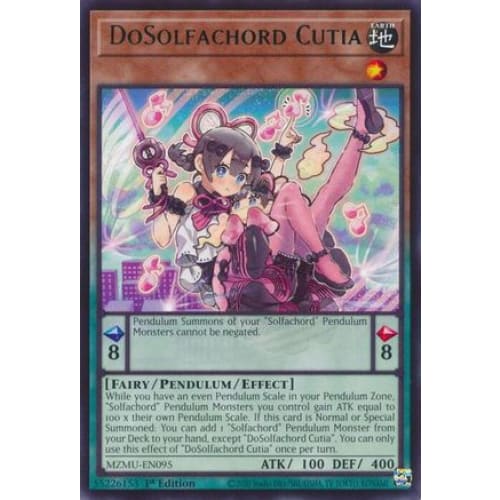 DoSolfachord Cutia - MZMU-EN095 Rare 1st Edition - Single