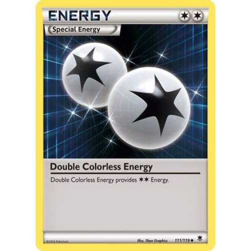 Double Colorless Energy (111) Uncommon Reverse Holofoil