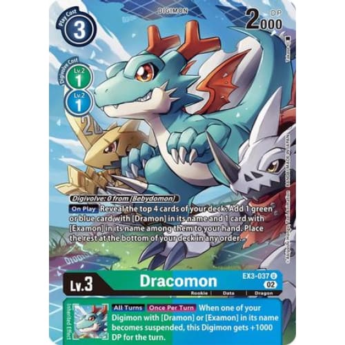 Dracomon (Alternate Art) - EX3-037 - Uncommon Foil - Single