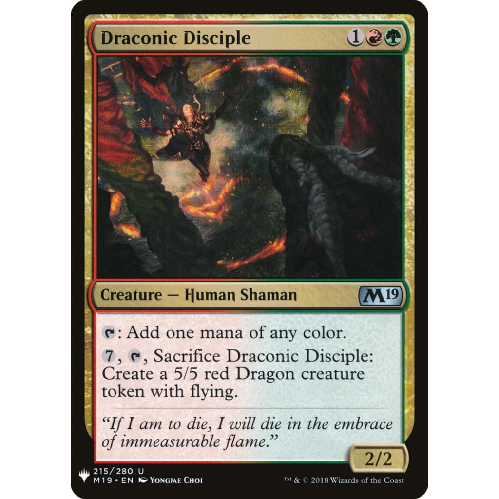 Draconic Disciple (PLST-M19-215) - Single