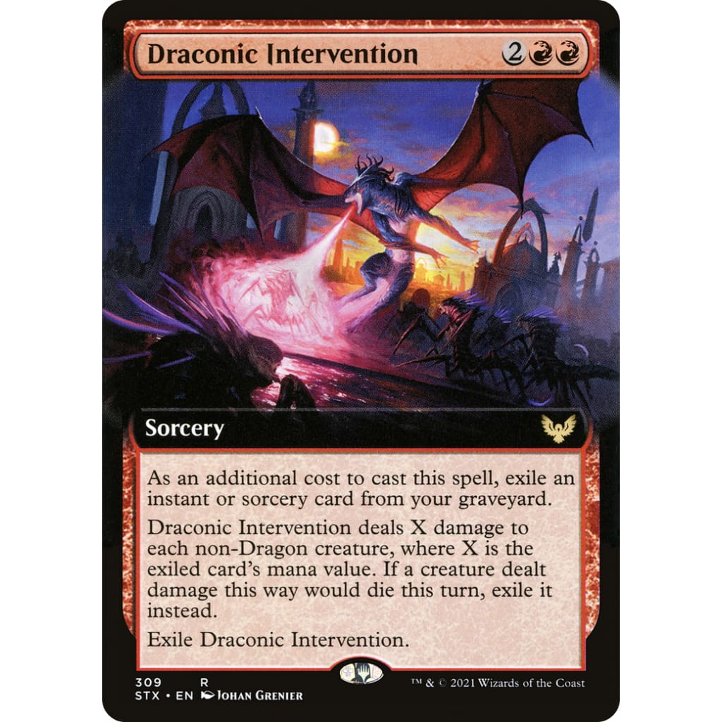 Draconic Intervention (Extended Art) (STX-309): Foil