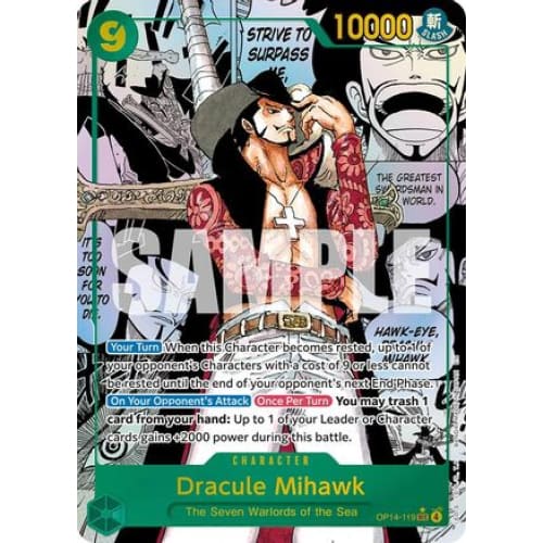 Dracule Mihawk (Manga) OP14-119 SEC The Azure Sea’s Seven