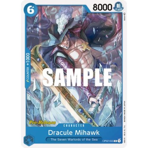 Dracule Mihawk OP02-055 C Paramount War Pre-Release Cards