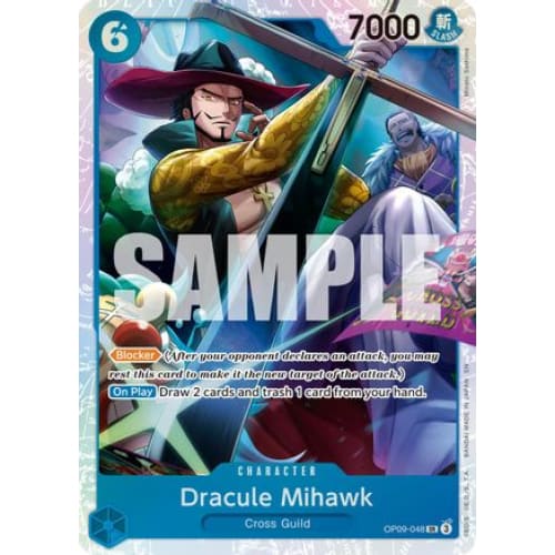 Dracule Mihawk - OP09-048 (Reprint) SR Premium Booster -The