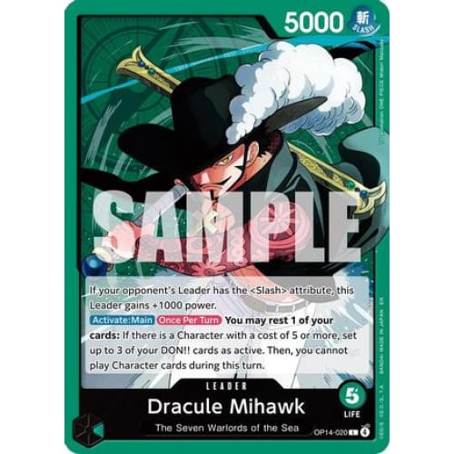 Dracule Mihawk OP14-020 L The Azure Sea’s Seven - Single