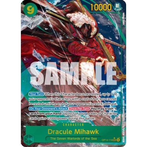 Dracule Mihawk - OP14-119 (Alternate Art) SEC The Azure