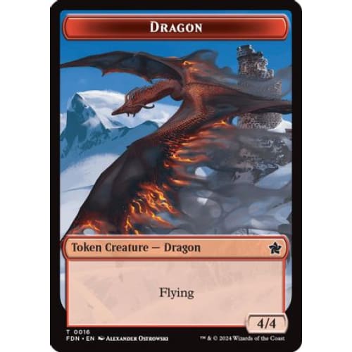 Dragon (0016) // (0017) Doubled-Sided Token (-16 17) Foil